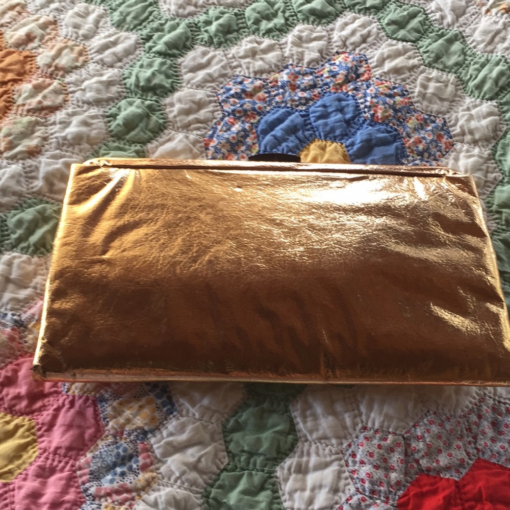 Gold clutch purse